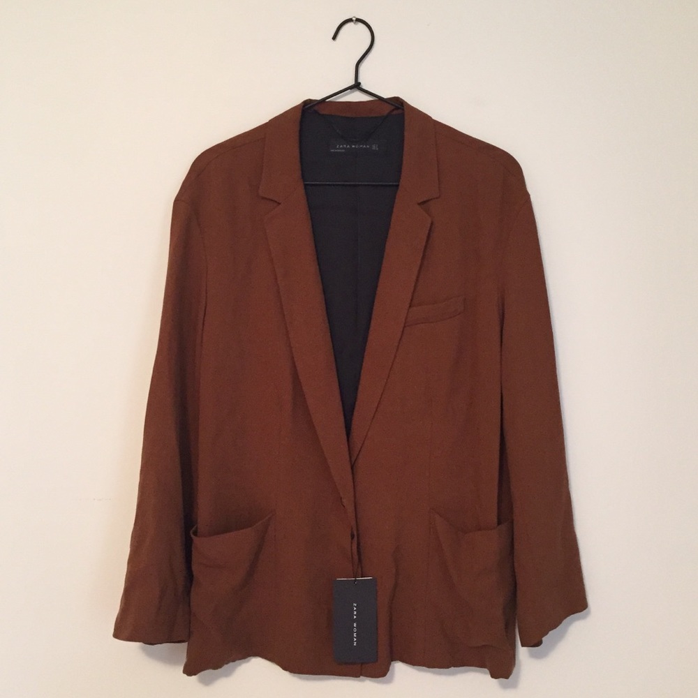 Zara slouchy brown blazer - Picture 2 of 6